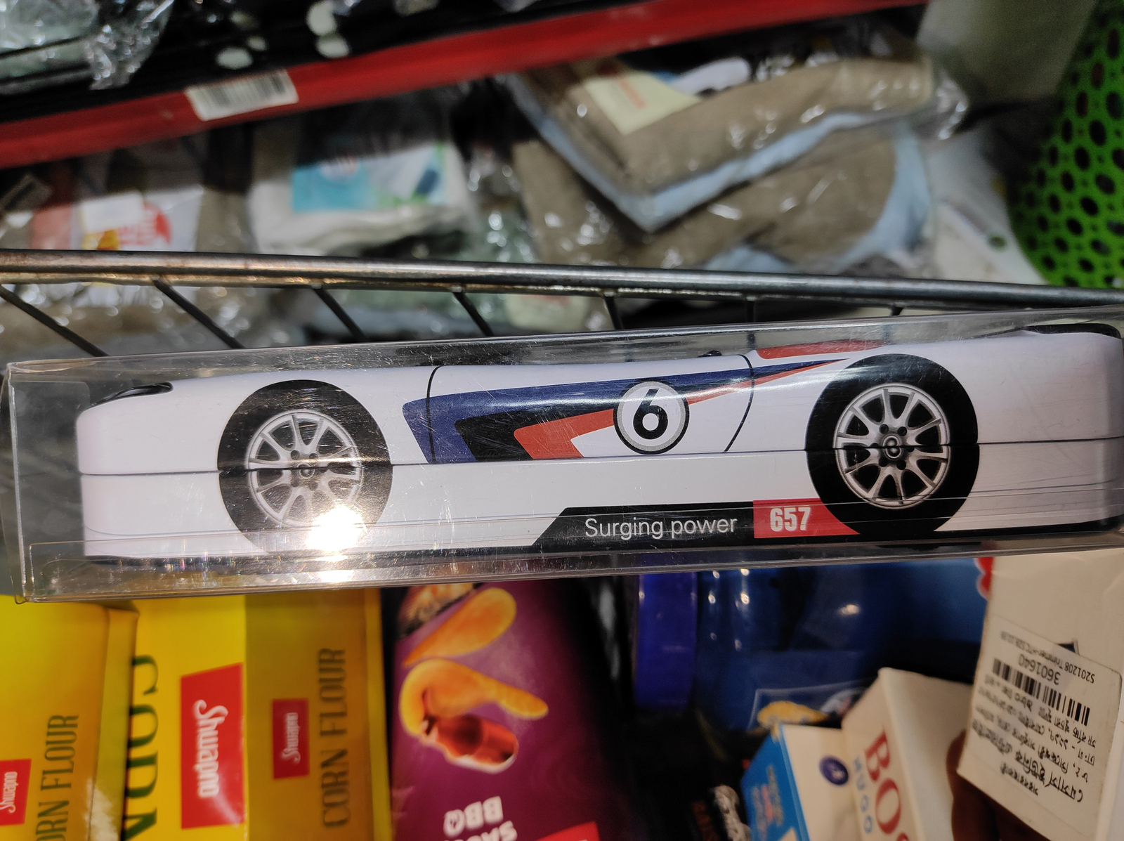 Pencil Box | Pen Pencil Case - Racing Car Design With Wheels - for Kids School Supplies & Birthday Return Gifts