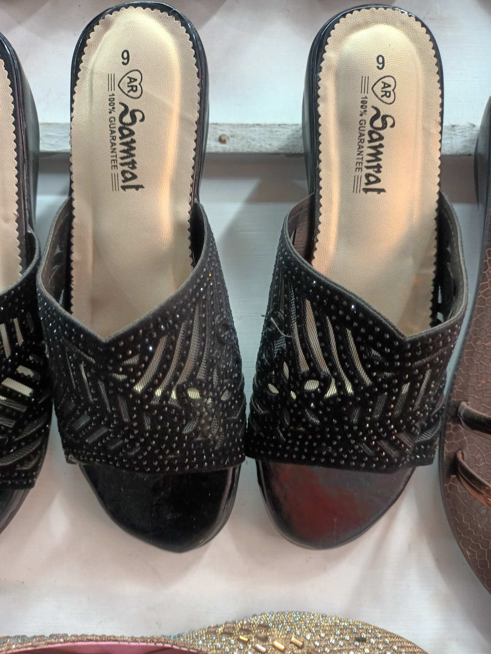Trendy Black Slip-On Heels for Women